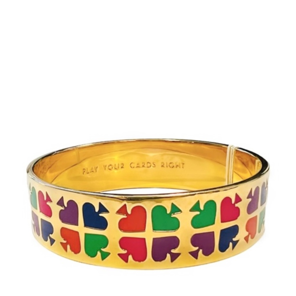 Kate Spade idiom 'Play Your Cards Right’ Idiom Bangle Bracelet